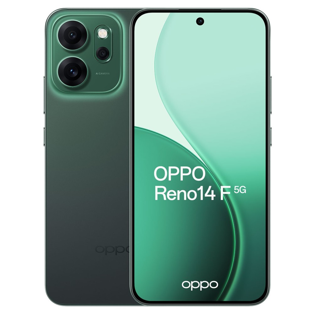 Smartphone OPPO Reno14 F 5G 8GB 256GB 6.57" AMOLED 50MP IP69 Carga Rápida 45W Luminous Green