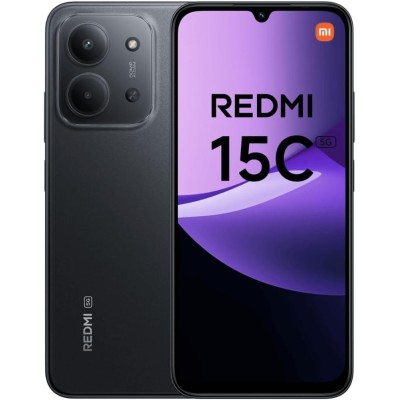 Smartphone Xiaomi Redmi 15C 4GB 128GB 5G Dual SIM Pantalla 6.9" Negro Medianoche