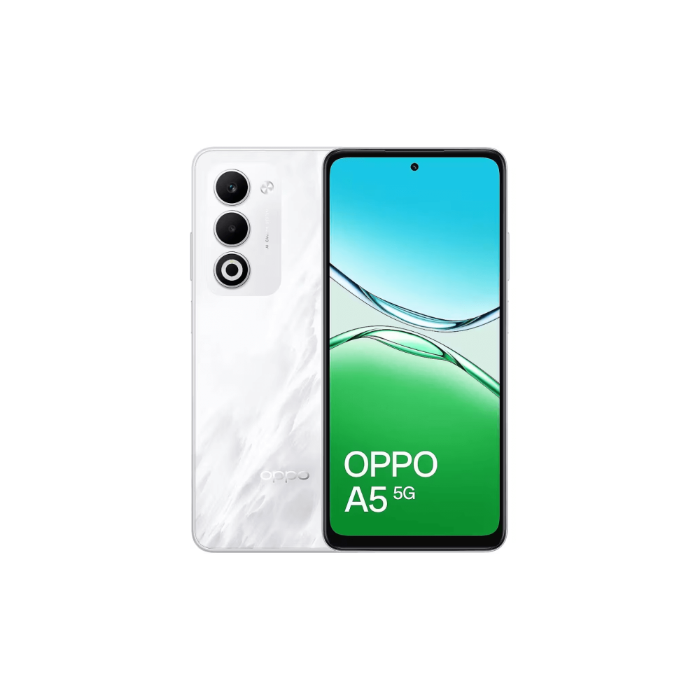 OPPO A5 5G 4GB 128GB 6.67' LCD 120Hz 5G Dual SIM IP65 6000mAh SUPERVOOC Android 15 Blanco
