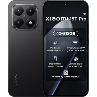 Xiaomi 15T Pro 5G 12GB 512GB 6.83" Negro Reacondicionado